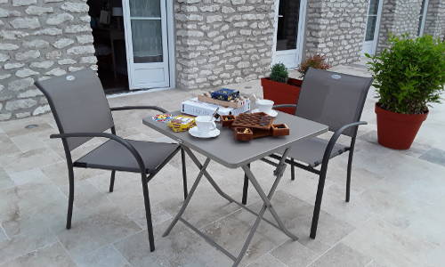 Gaming table on the terrace
